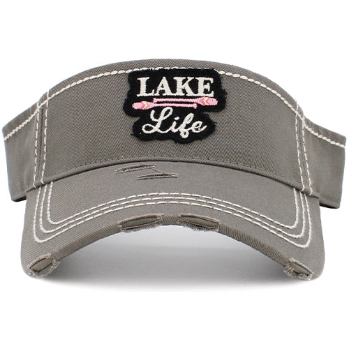 lake life grey visor