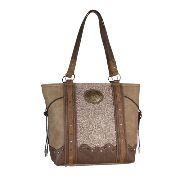 Justin Ladies Concealed Carry Light Tan Western Tote Bag 1811309