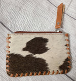 hair on hide tooled pouch