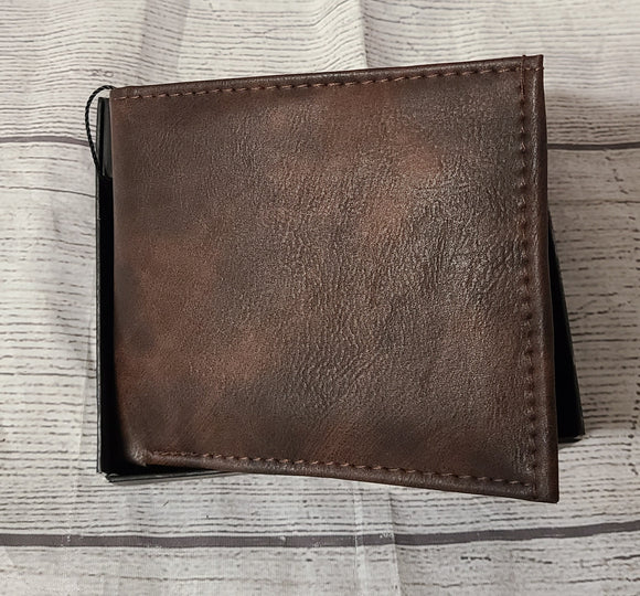 brown aged wallet
