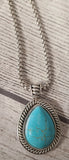 oval turquoise stone necklace