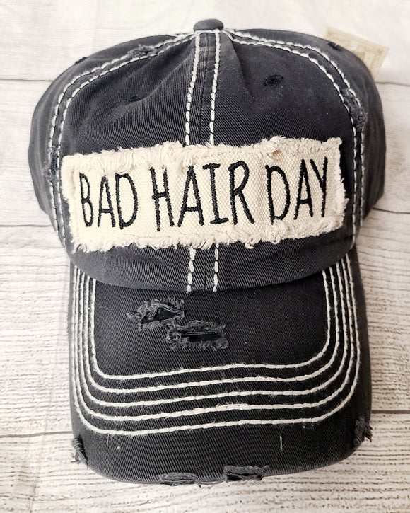 bad hair day patchwork hat