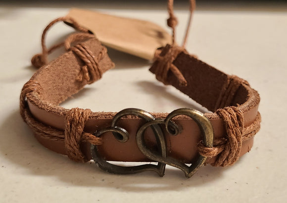 leather heart bracelet