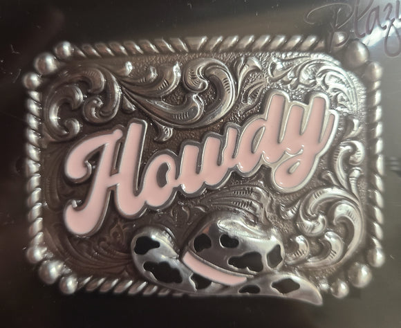 Howdy belt buckle 36108 youth