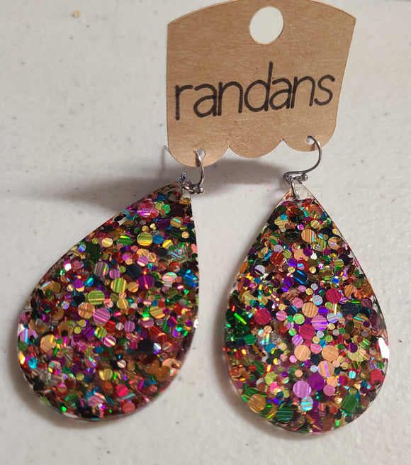 confetti acrylic earrings