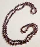 18" crystal bead necklace