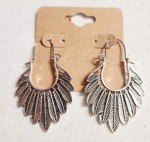 feather halo earring