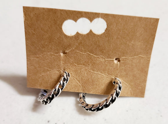 chain link hoop earring