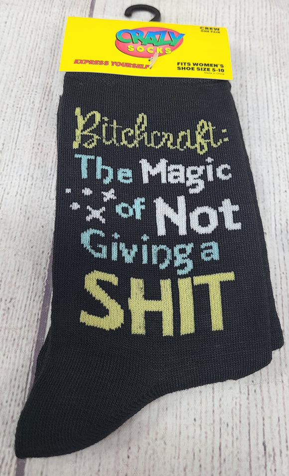 crazy socks- b*tchcraft: the magic of not giving a sh*t
