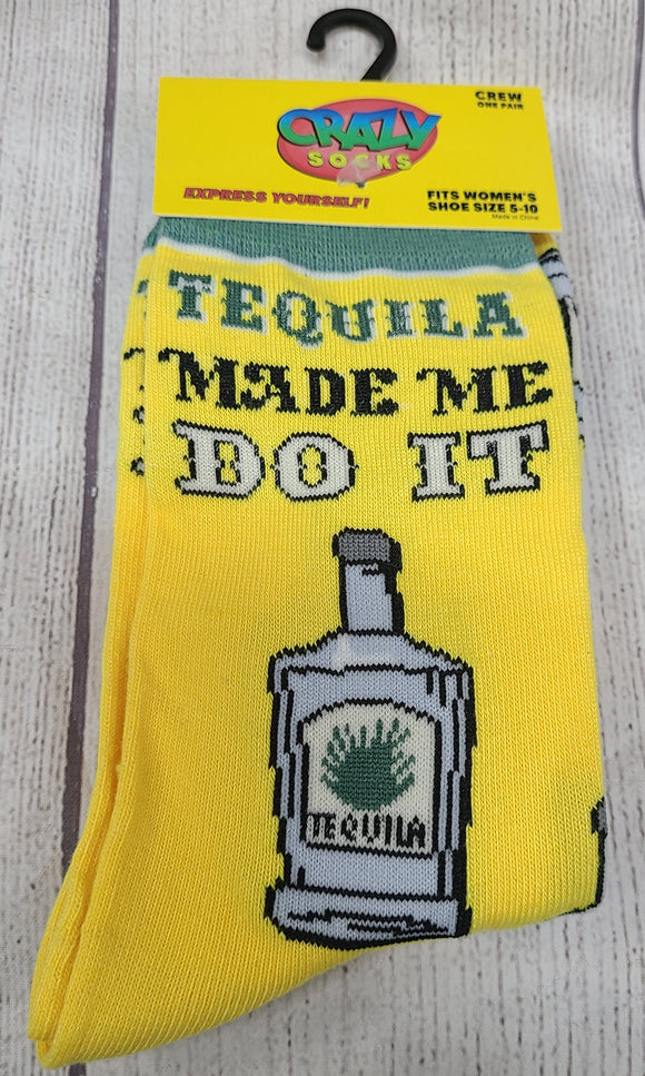 crazy socks- tequila made me do it