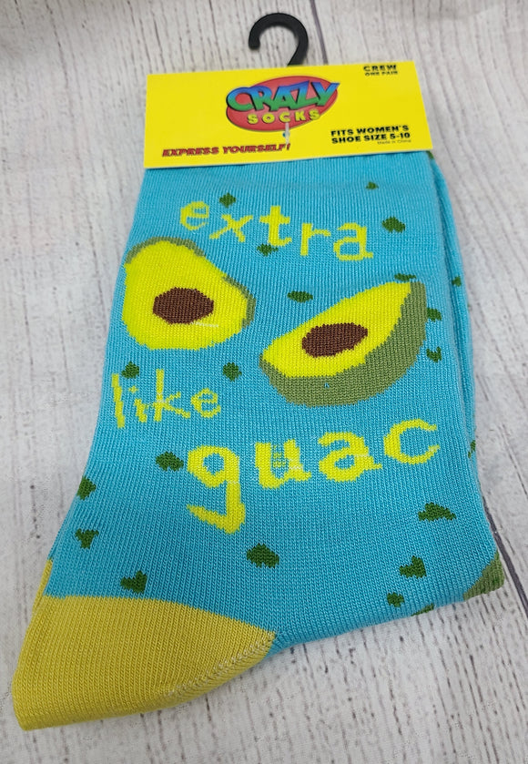 crazy socks- extra like guac