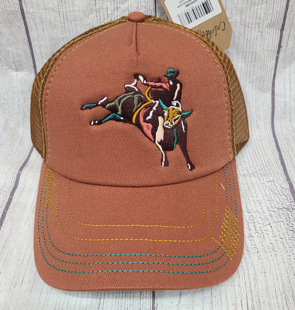 brown bullrider hat