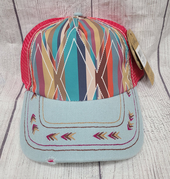 crazy colored pattern hat