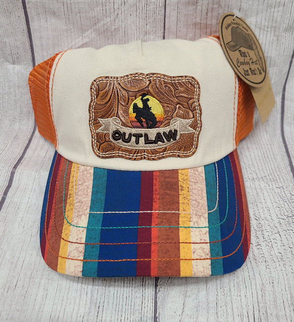 outlaw hat with leather patch
