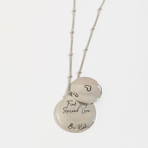 Be Kind Hidden Heart Gold Pendant Necklace