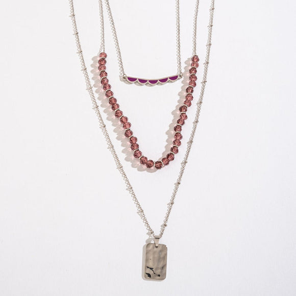 Callie Hammered Layered Necklace