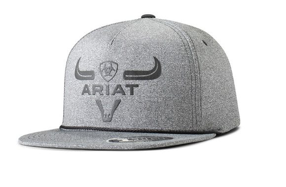 ARIAT CLOTH LONGHORN HEATHER BLACK - HATS CAP - A300083301