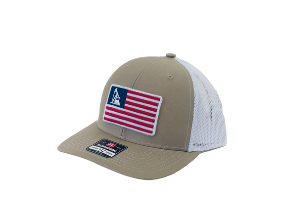 ariat Oil Rig Flag Patch Trucker Hat a300009108