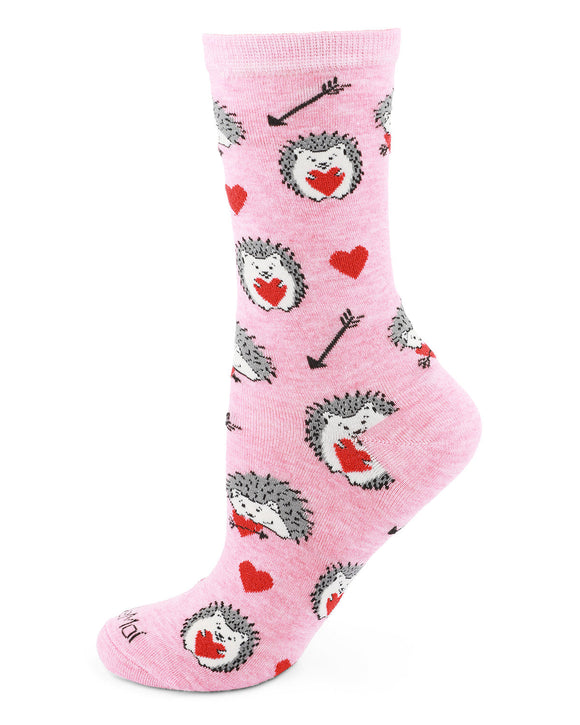 memoi bamboo Rayon socks- love struck hedgehog