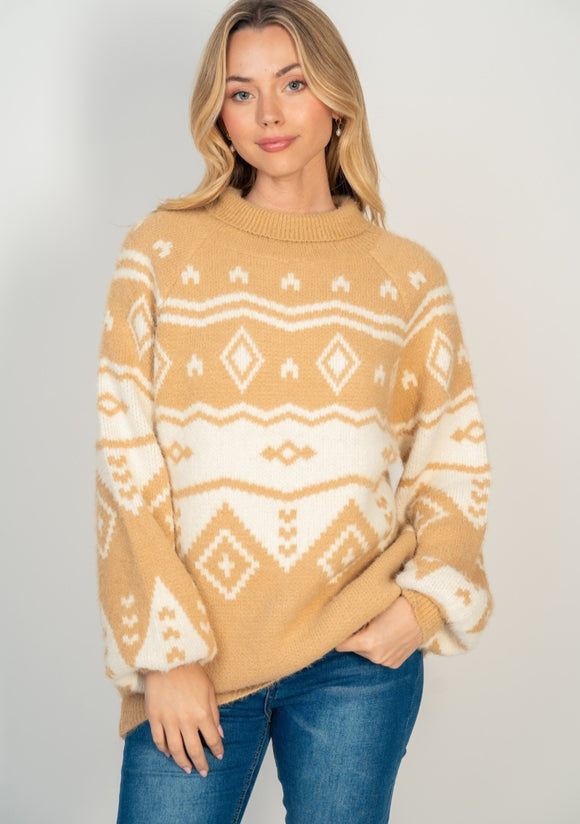 plus-Isle pattern sweater top
