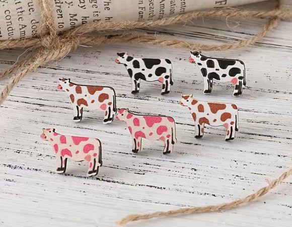 Holstein cow earring
