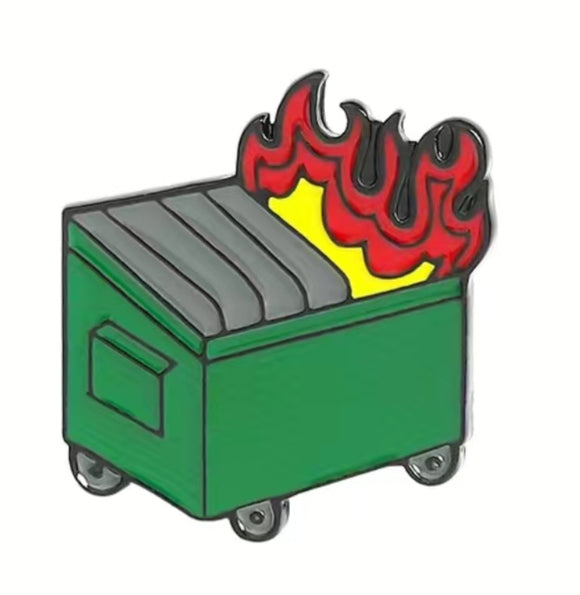 dumpster fire pin
