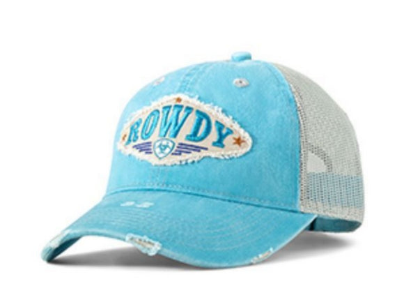 Ariat Ladies Cap Rowdy Distressed Patch Blue - A300084727
