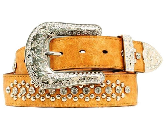 nocona belt with heart and wings