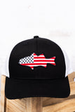 USA flag fish hat