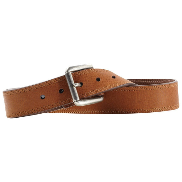 ARIAT MEN'S BROWN TRIPLE STITCHED LEATHER WORK BELT A10004632
