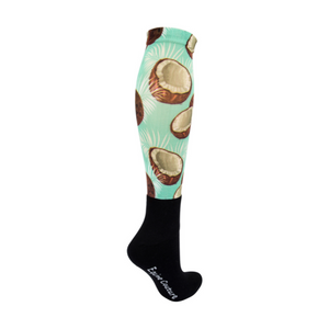 coconut-  EQUINE COUTURE PRINTED OVER-THE-CALF BOOT SOCKS- 33