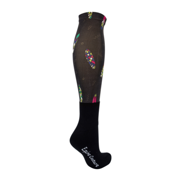 surfs up -  EQUINE COUTURE PRINTED OVER-THE-CALF BOOT SOCKS- 50