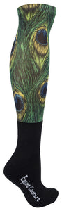 peacock-  EQUINE COUTURE PRINTED OVER-THE-CALF BOOT SOCKS- 96