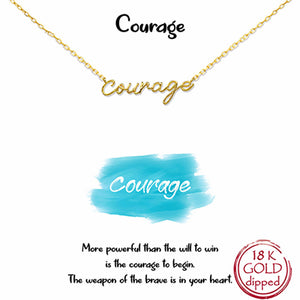 18K GOLD DIPPED COURAGE NECKLACE - GOLD