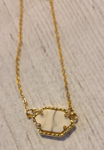 white stone necklace