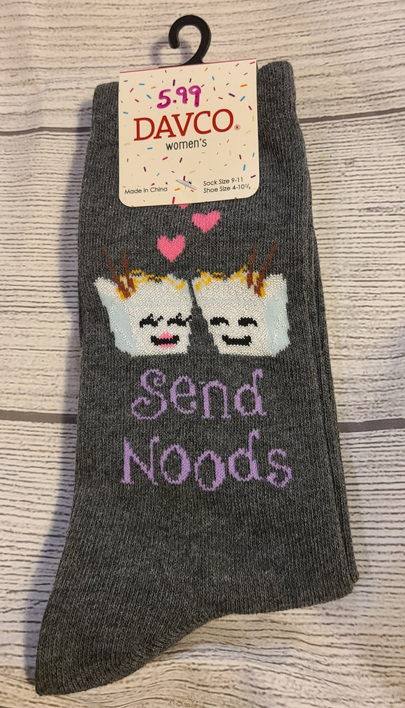 grey send noods sock