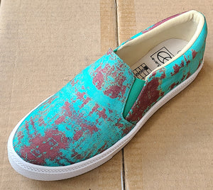 Rusted turquoise shoe