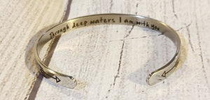 through deep waters, i am with you bracelet