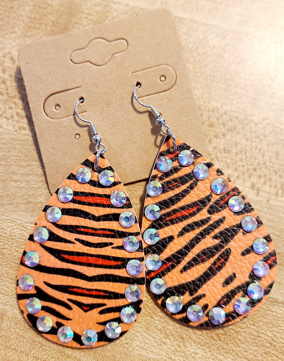 tiger print earring