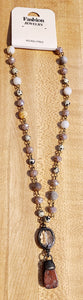 dark brown stone necklace