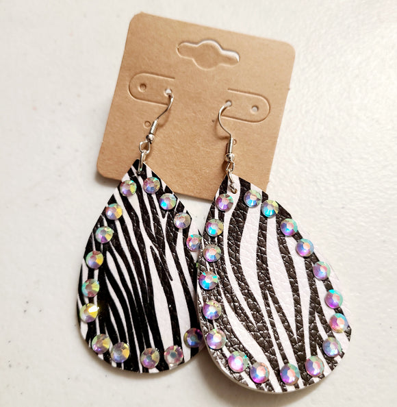 zebra earrings