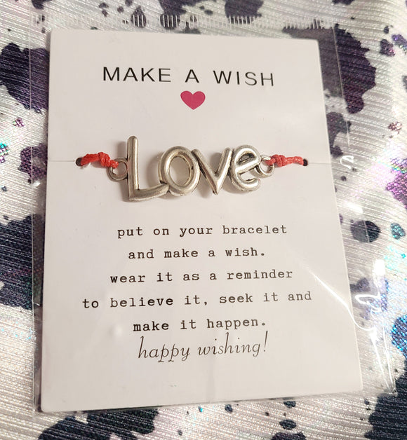 love- make a wish bracelet