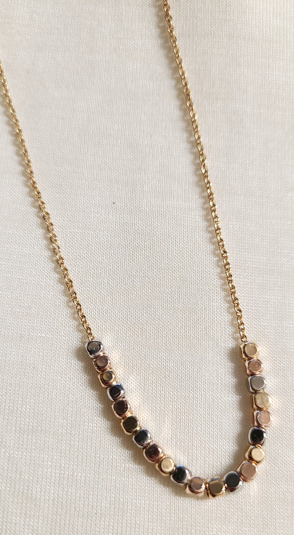 metal bead choker necklace