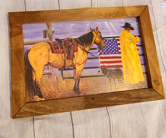 american flag horse and rider picture