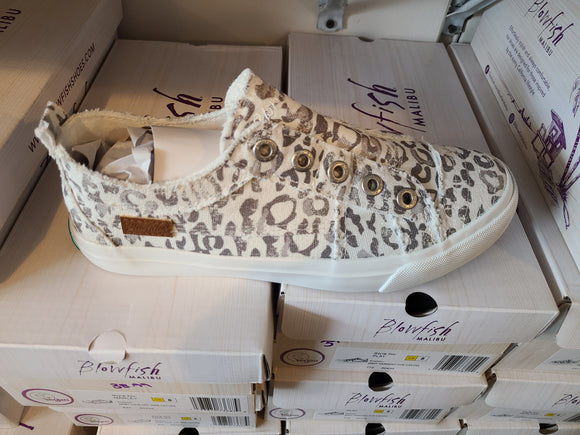 Blowfish white leopard shoe