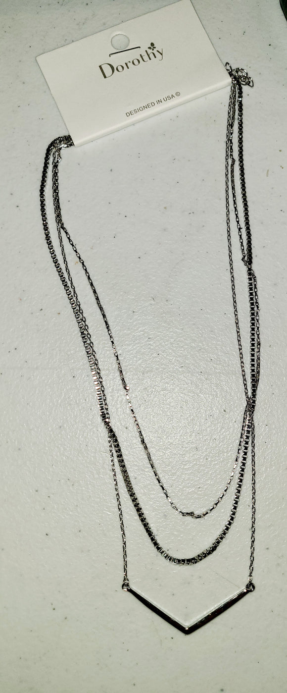 silver three layer with v shape 16