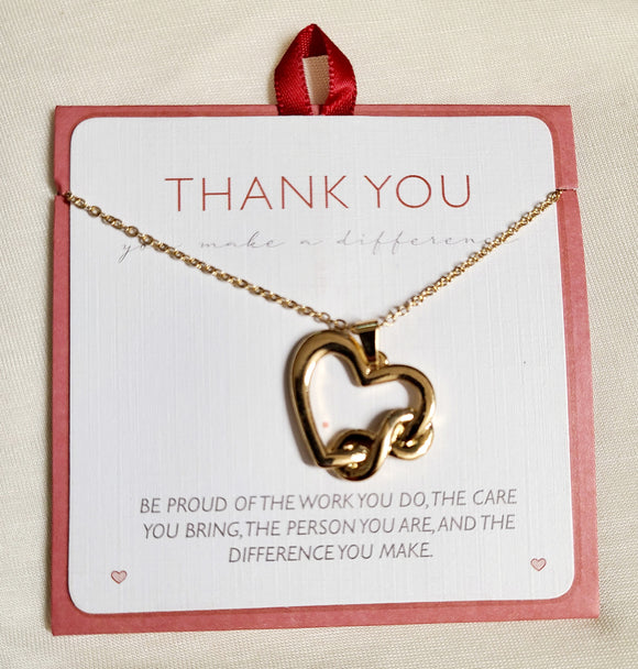 gold infinity heart necklace