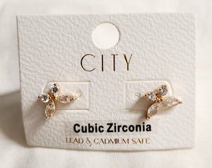 butterfly cubic zirconia earring