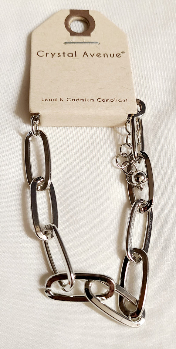 silver- large chain bracelet
