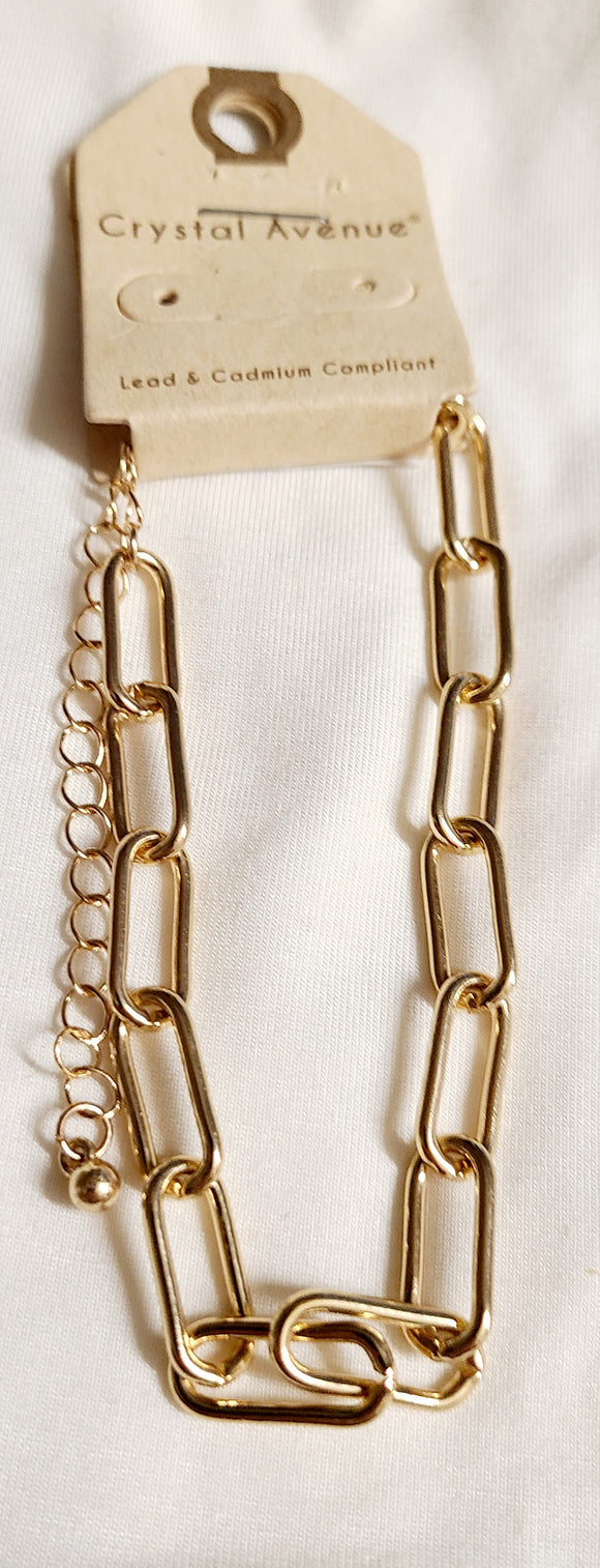 gold- small link bracelet